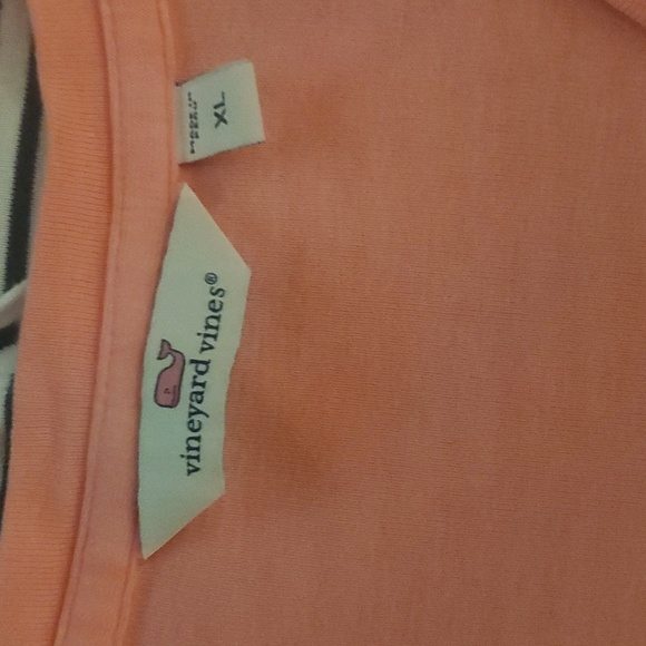 Lot of Vineyard Vines knit tshirts 4ct. Womens XL. 2 peach+2 blue&white striped. - Picture 8 of 13